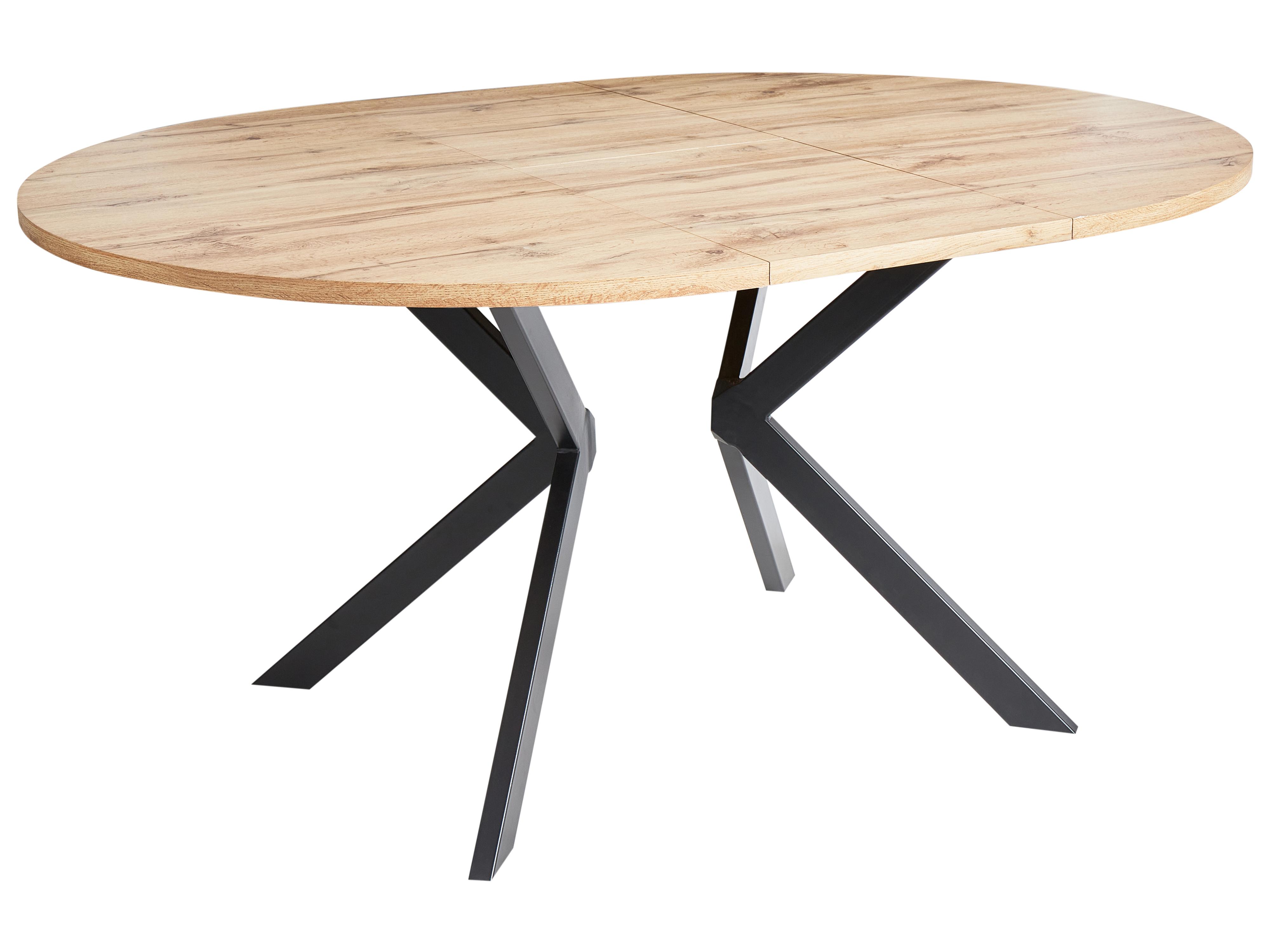 Eettafel uitschuifbaar CARLEA Lichtbruin 120 cm 120/160 cm