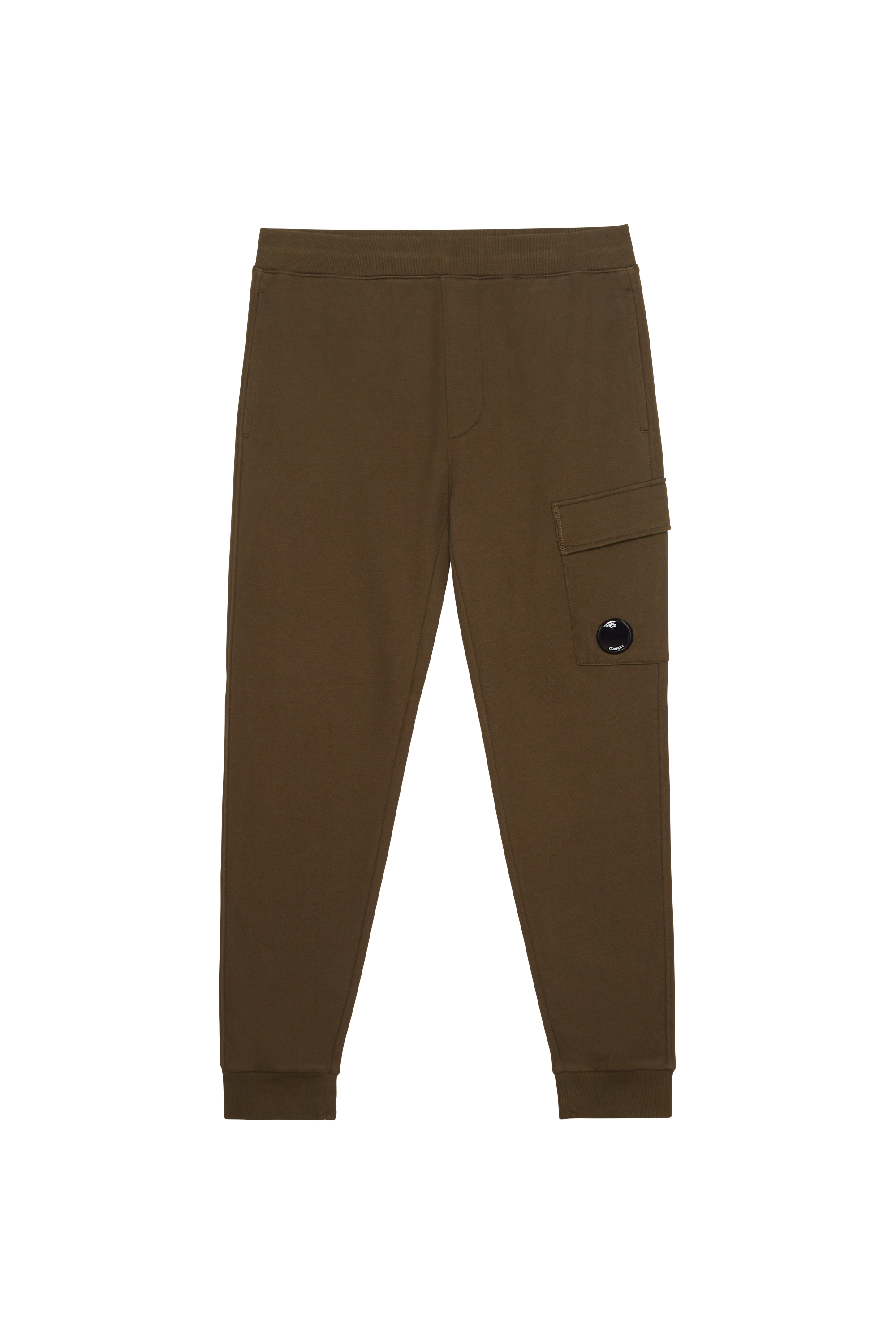 C.P. COMPANY Jogging DIAGONAL RAISED FLEECE CARGO TRACK PANTS Vert