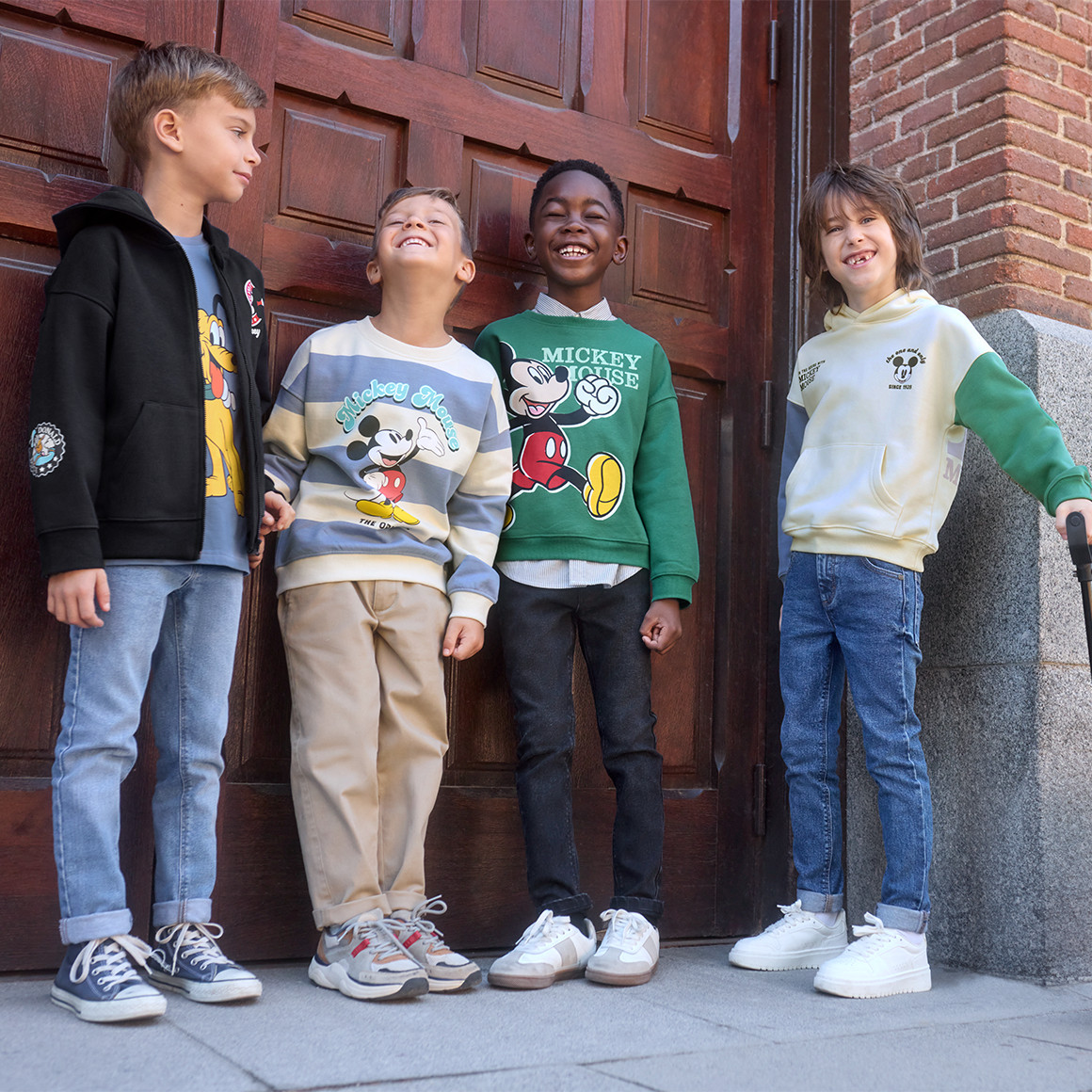 Topolino Micky Maus Hoodie mit Backprint creme