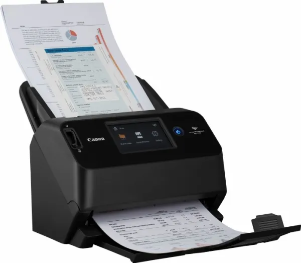 Canon imageFORMULA DR-S150 - Dokumentscanner - CMOS / CIS - Duplex - 216 x 3000 mm - 600 dpi x 600 dpi - op til 45 ppm (mono) / op til 45 ppm (farve) - ADF (60 ark) - op til 4000 scanninger pr. dag - USB 2.0, Gigabit LAN, Wi-Fi(n), USB 3.2 Gen 1x1
