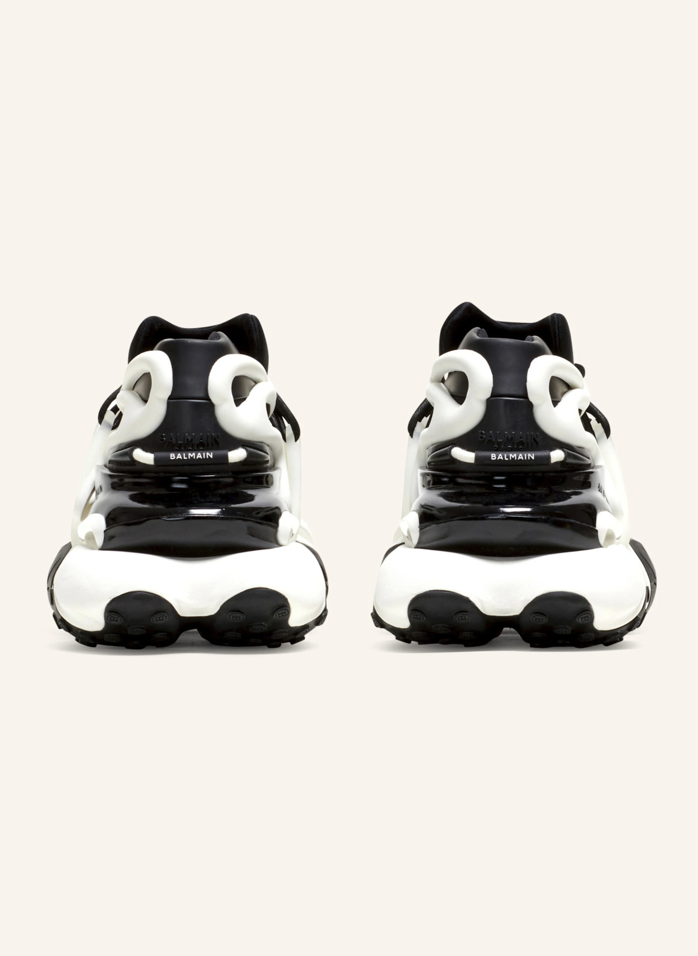 BALMAIN Sneakers Unicorn aus zweifarbigem Neopren und Leder