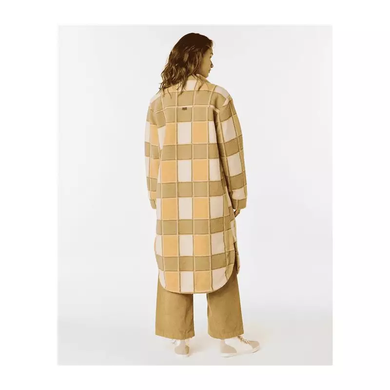 Veste femme RIPCURL Long Line Check Jacket Khaki