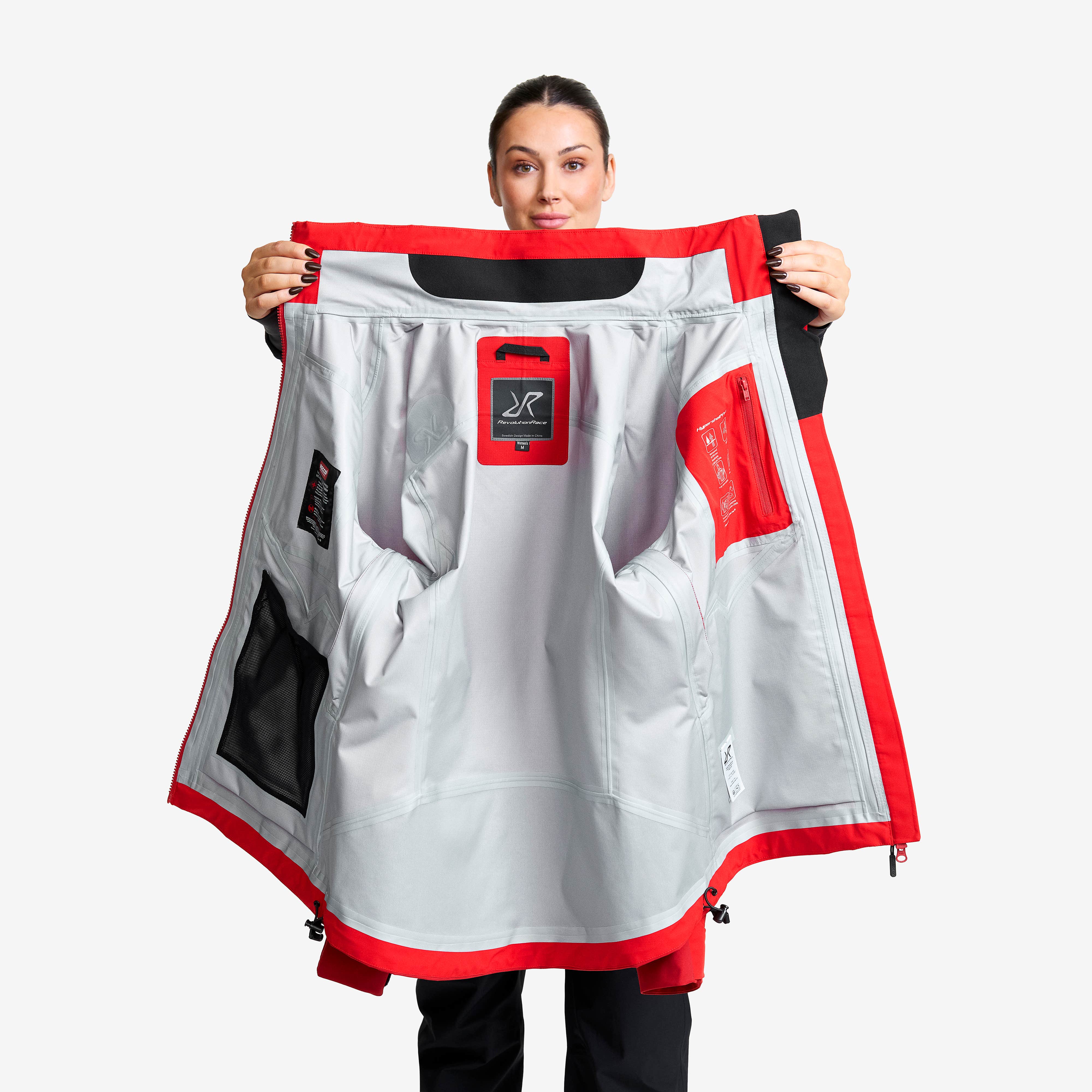Aries Pro 3L Shell Jacket Dame Aura Orange/Lava Falls