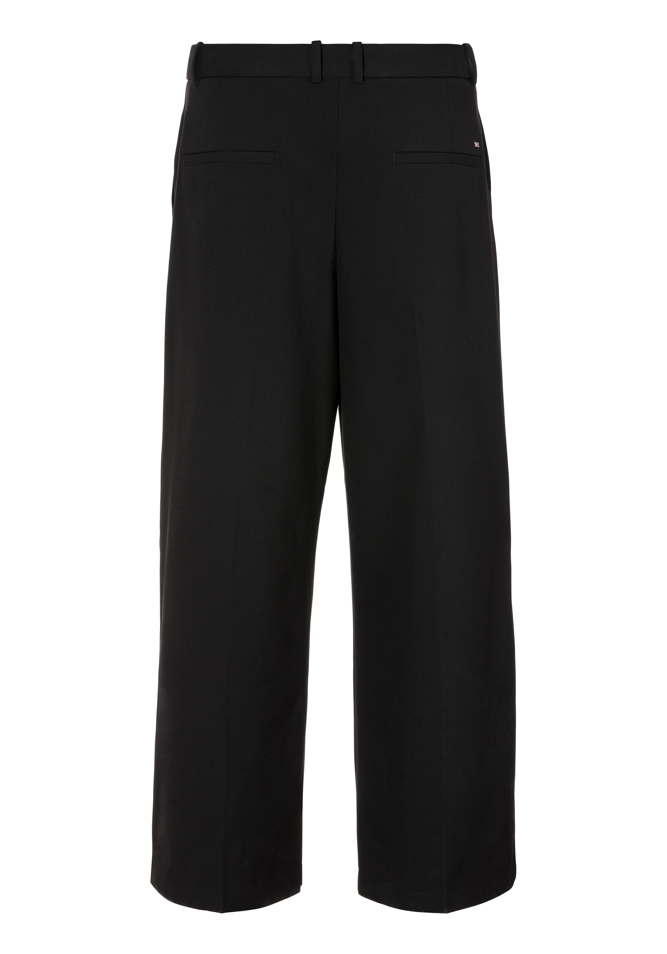 Tommy Hilfiger Curve Culotte »CRV LW BI-STRETCH WIDE CROP PNT«  in Grossen Grössen, cropped, Logostickerei