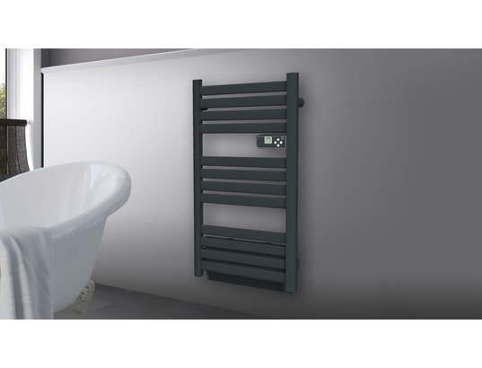 CARRERA - Sèche-serviette sec lames plates anthracite - 500w + 1000w
