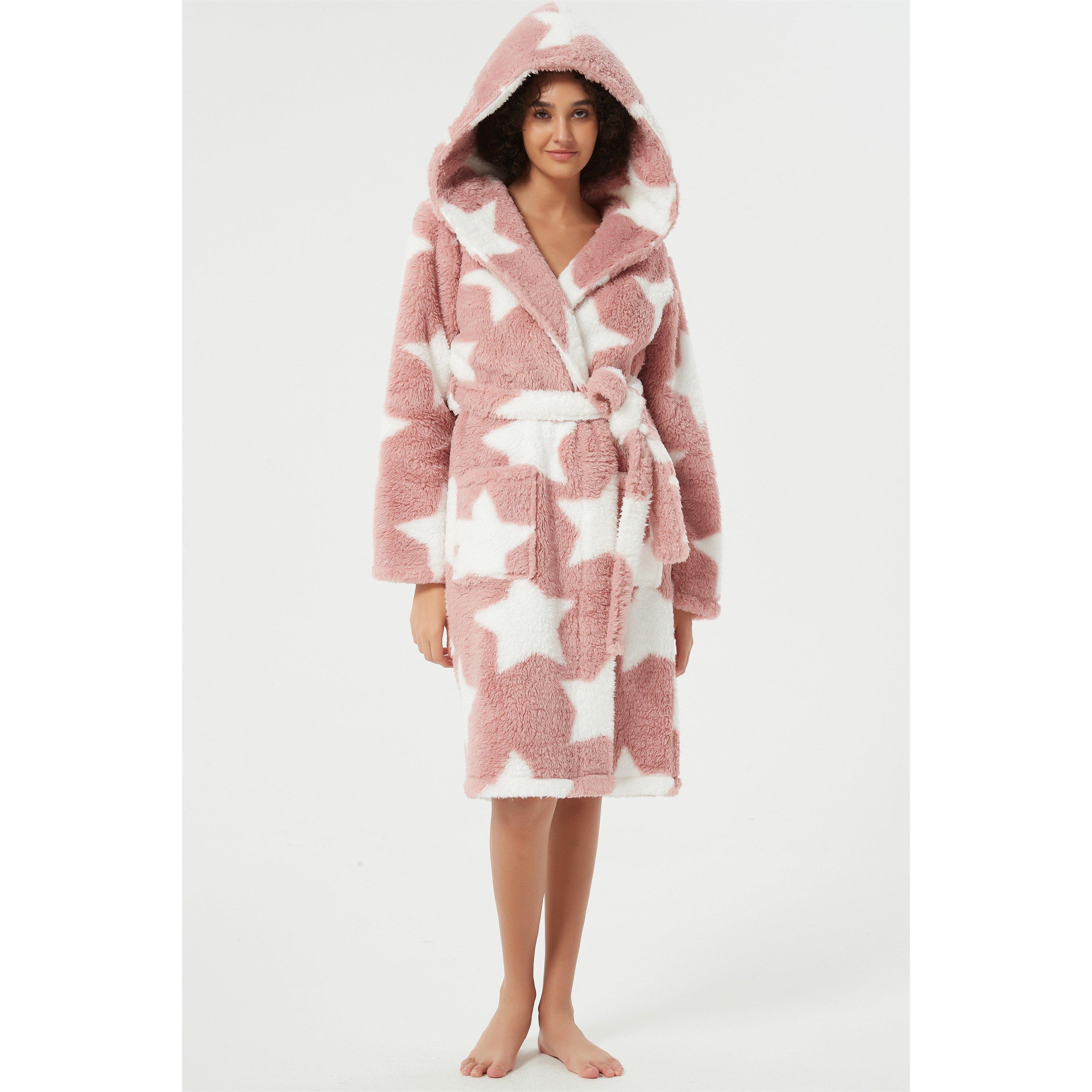 Linea Ladies Sherpa Star Dressing Gown