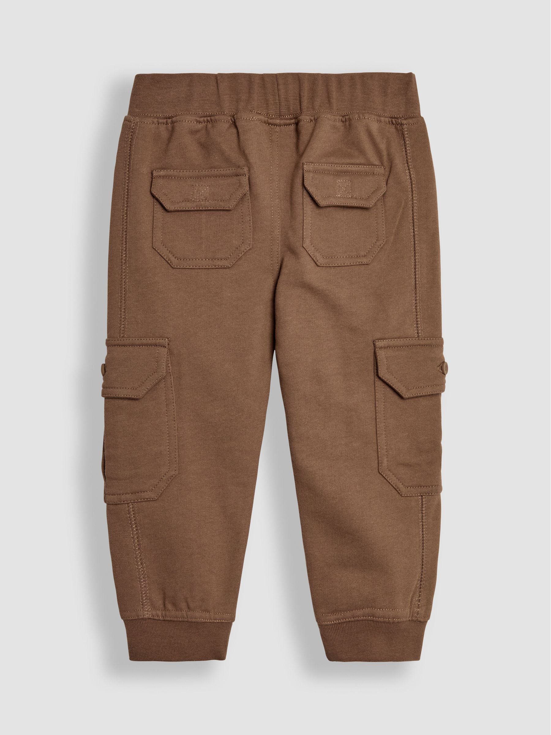 Lichtbruin & naturelkleurig gemêleerd - JoJo Maman Bébé Cargo 100% Cotton Joggers 2 Pack