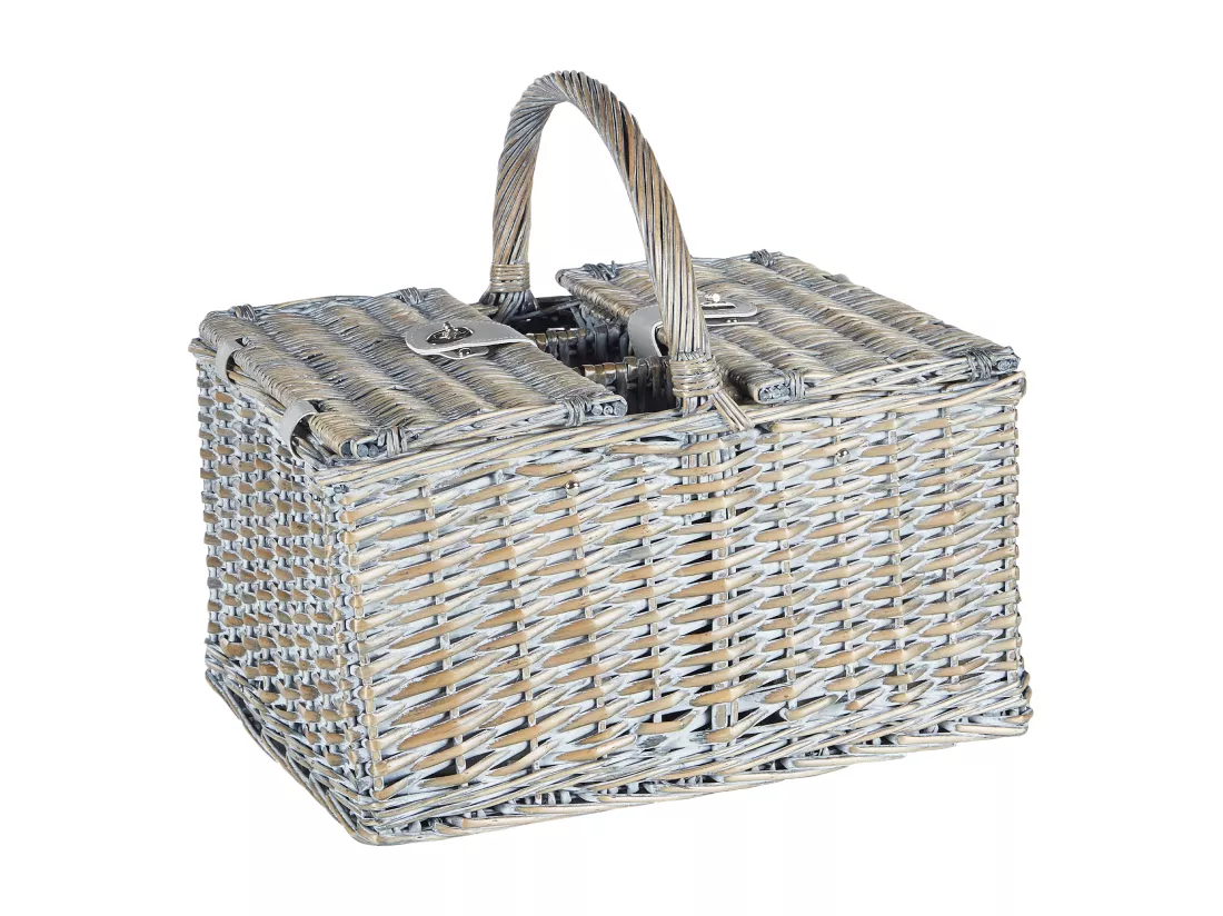 Panier de pique-nique GROSEILLE Osier Gris