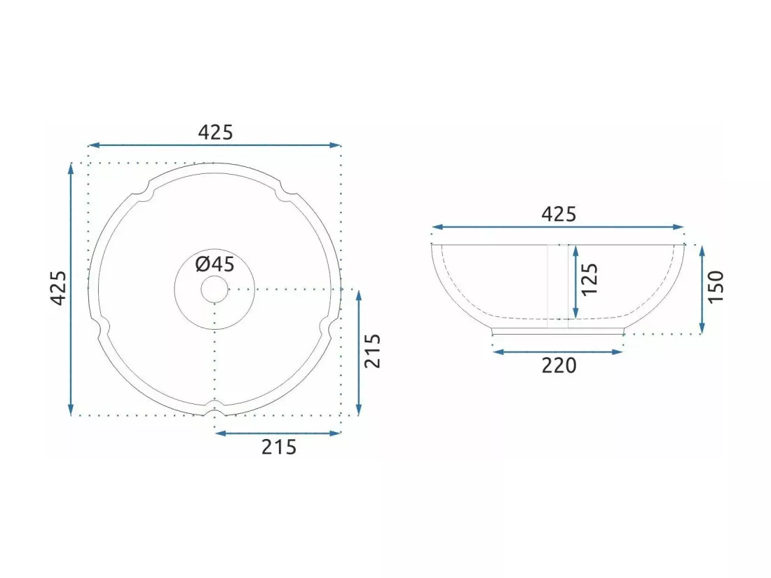 Vasque À Poser Rea Asanti White