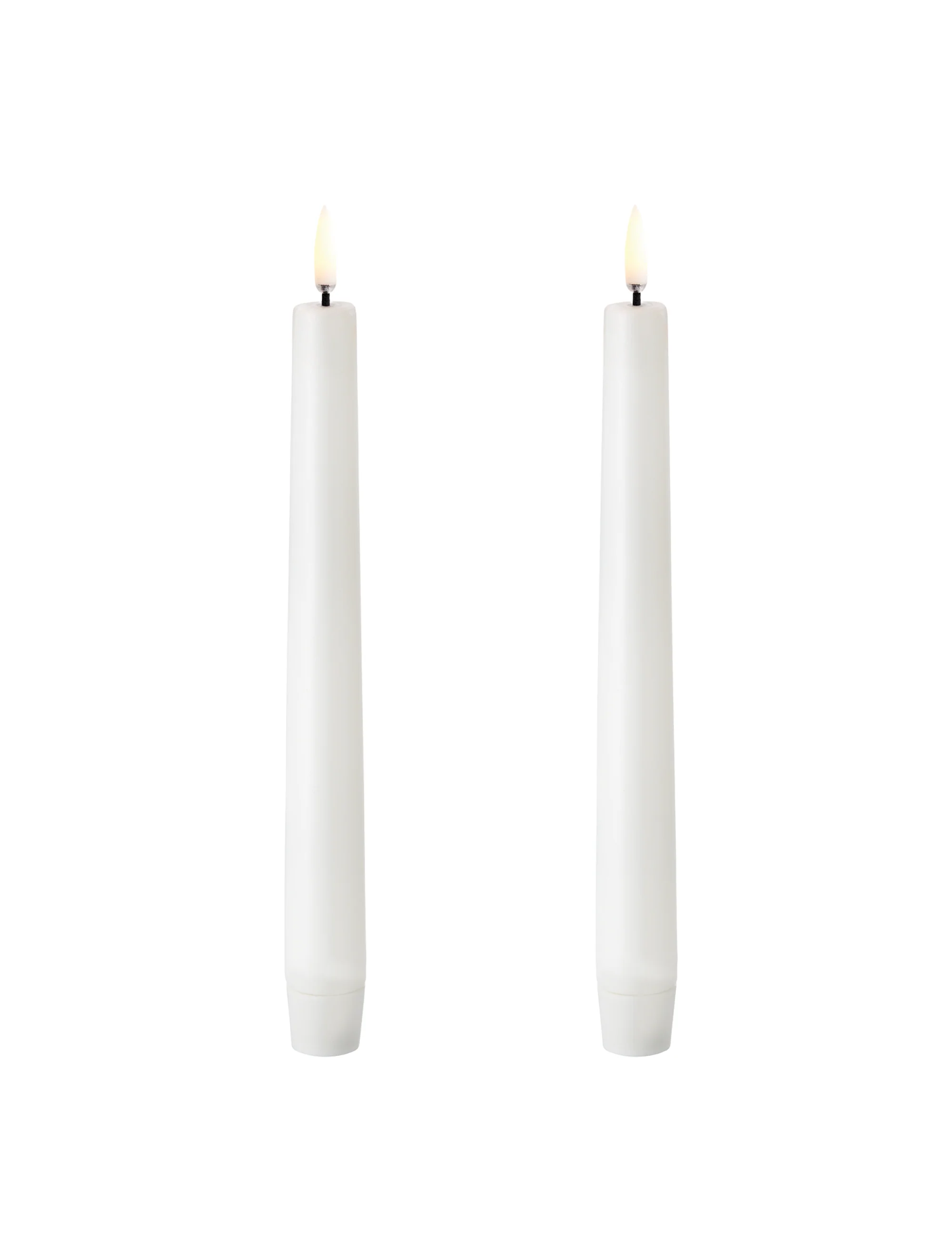 Uyuni  LED Taper Slim kronelys 2 stk. Nordic White - H20,5 cm.