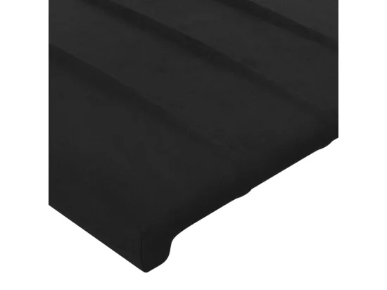Tête de lit à LED Noir 180x5x118/128 cm Velours