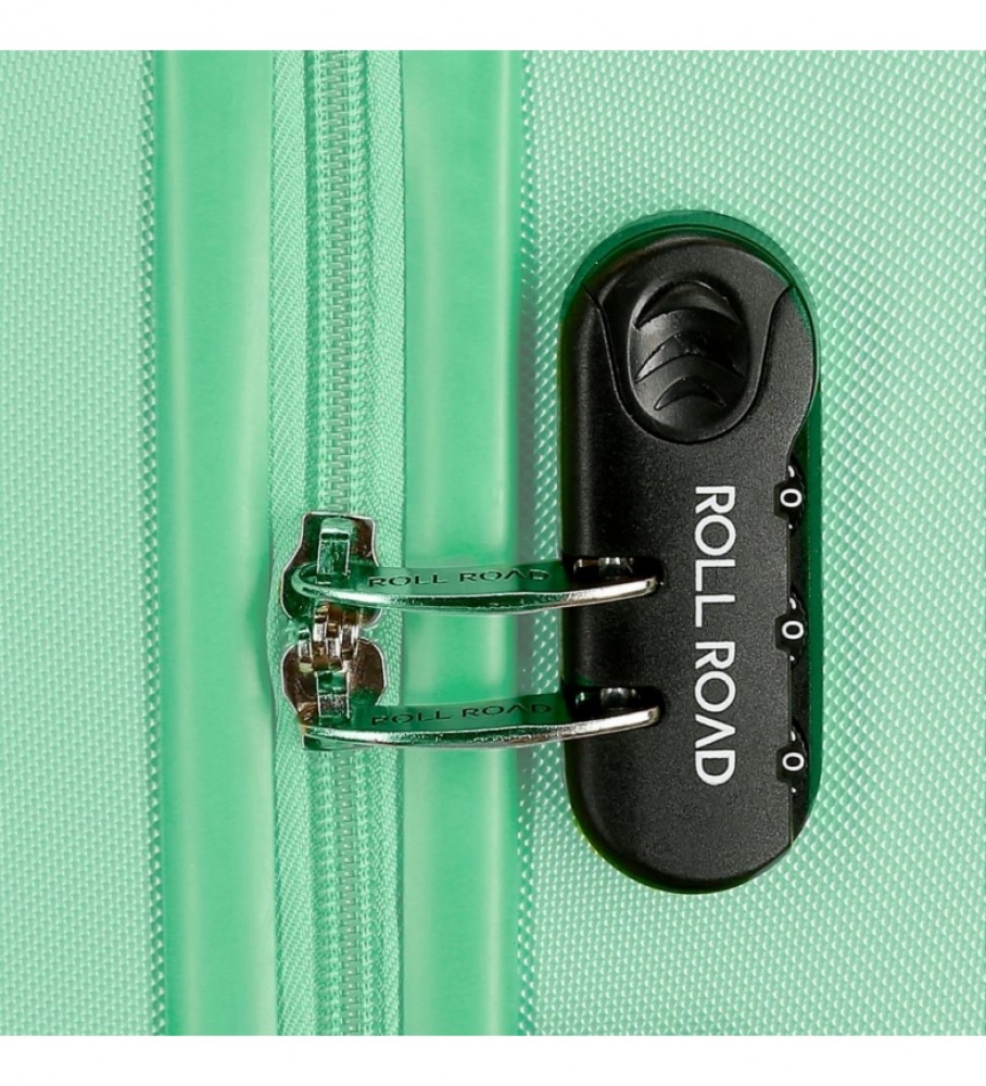 Conjunto de duas malas rígidas Roll Road Flex - 55-65cm - Turquesa