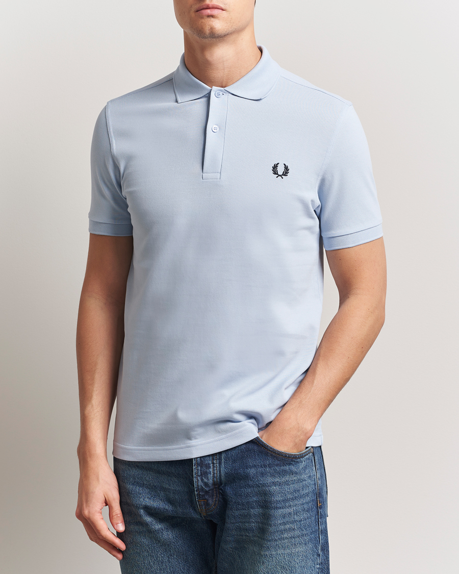 Fred Perry Plain Polo Shirt Light Smoke