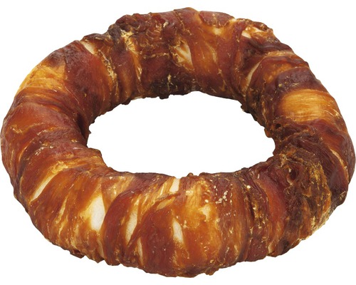Hondensnack beeztees kauwring met eend 1x12,5 cm kauwartikel