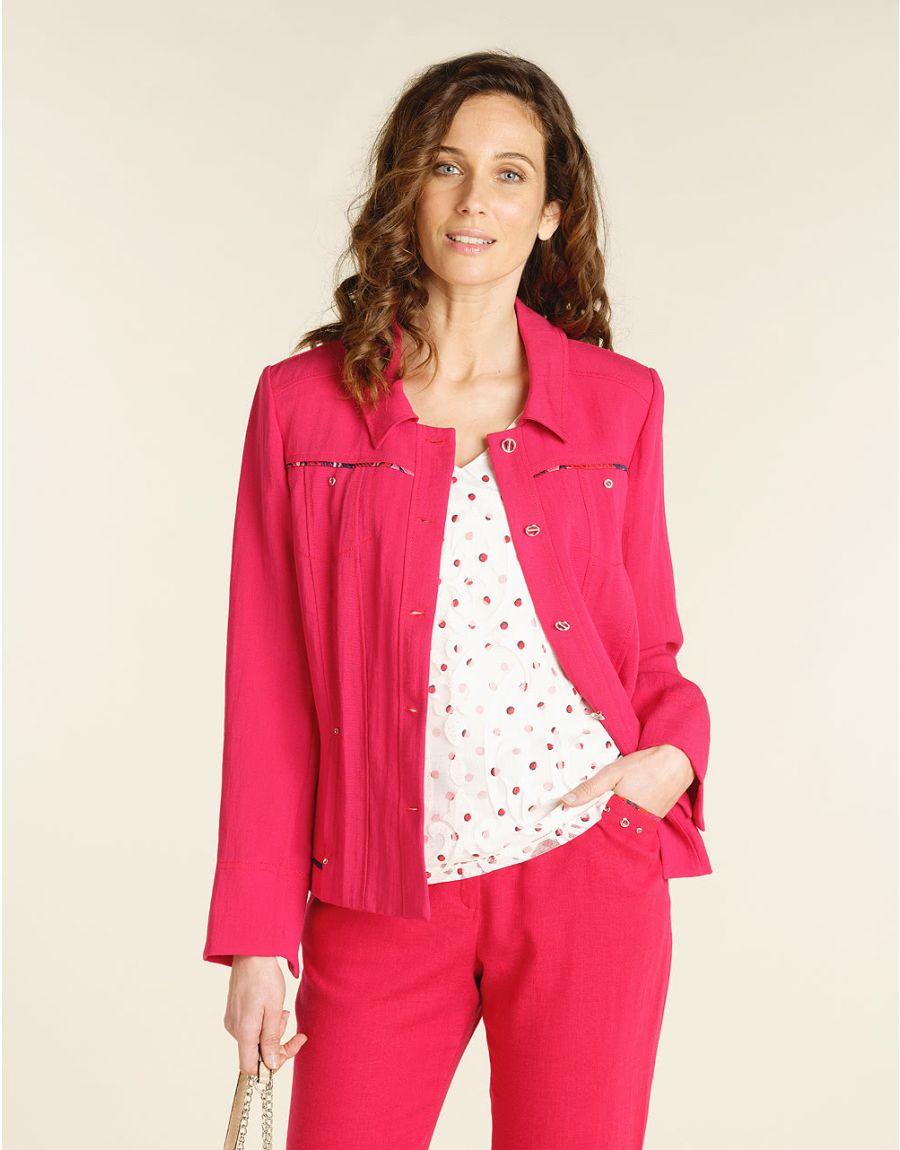 Veste chic rose fuchsia