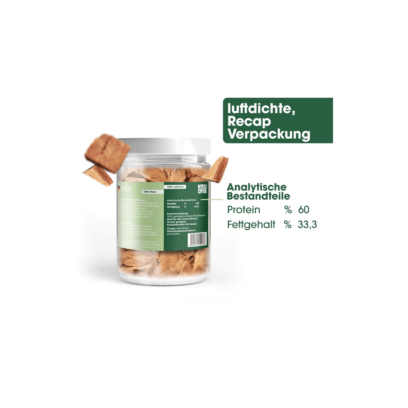 KAUDAS PferdPur Natursnack 2x80 g