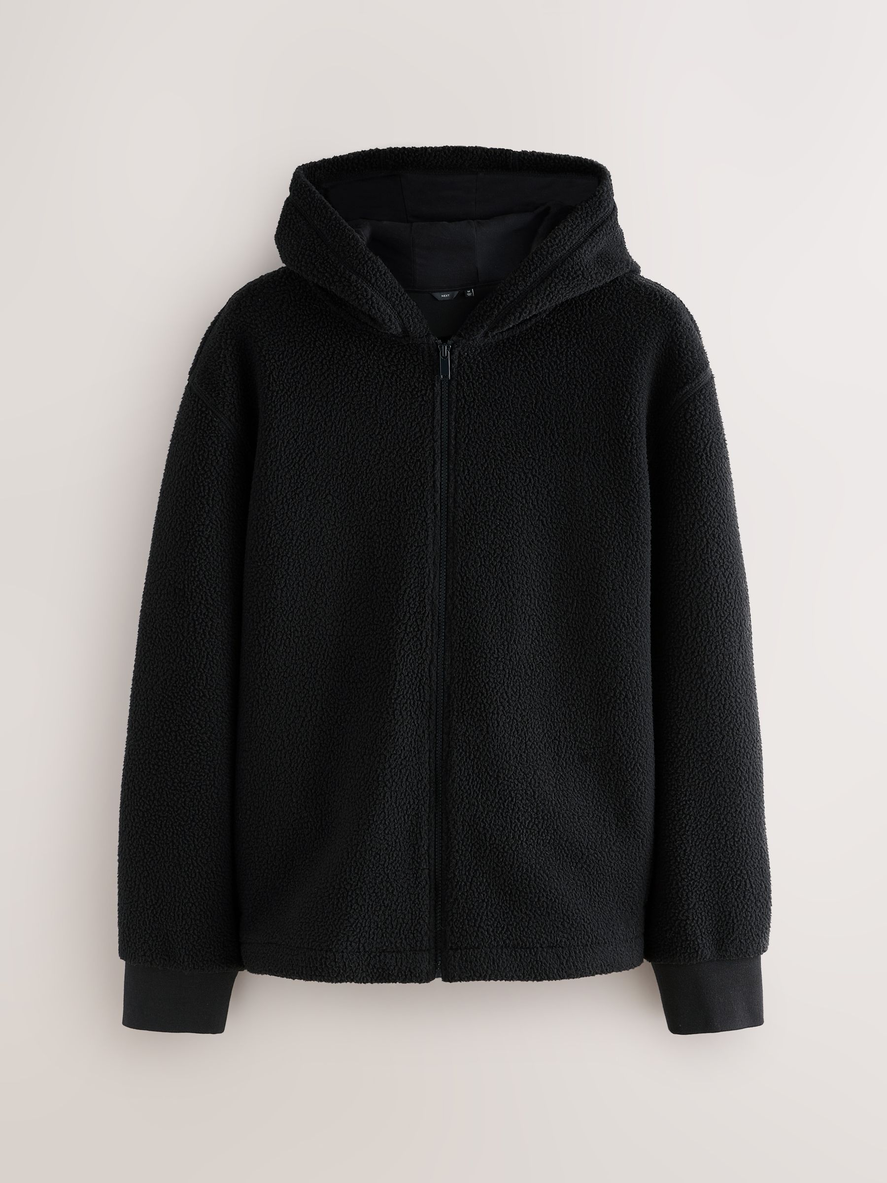 Zwart - Mat capuchon - Borg Fleece