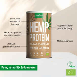 Purasana Organic Vegan Protein Hennep 400GR