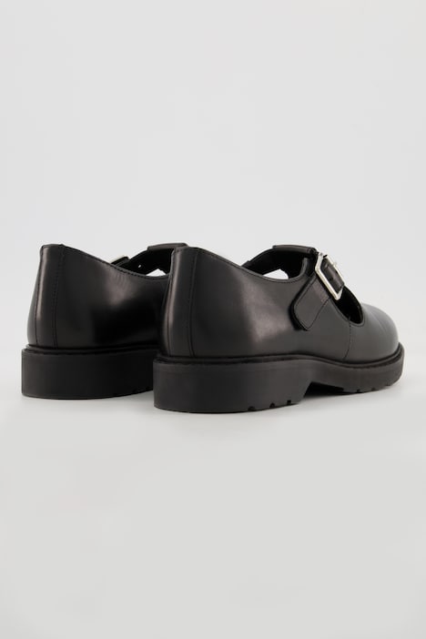 Leder-Loafer, dezente Schnalle, Weite H