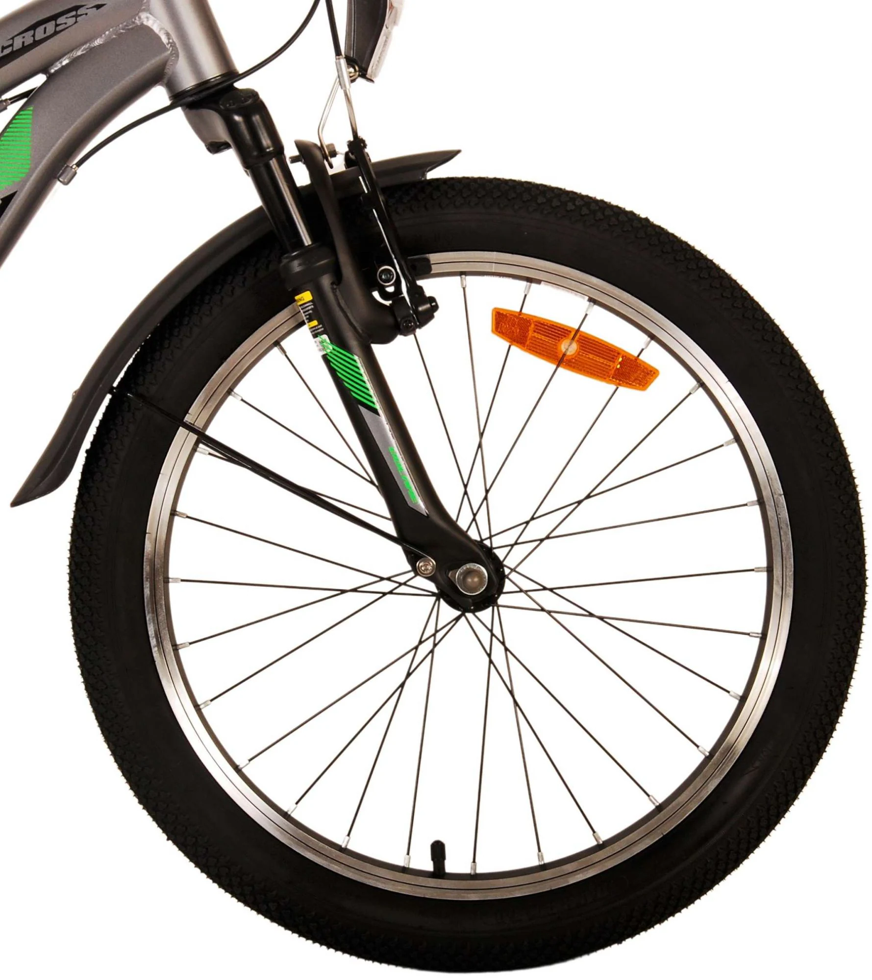 Kinderfahrrad Cross für Jungen 20 Zoll Kinderrad in Dunkelgrau 6 Gänge