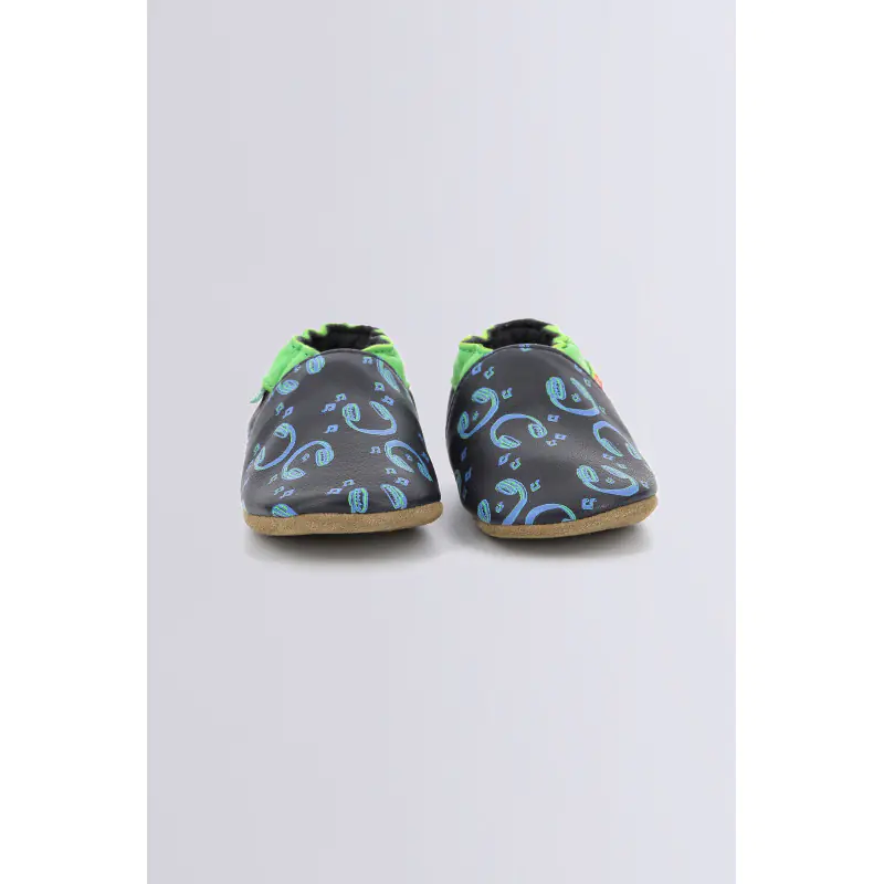 Kickbaby music Marine CHAUSSONS Cuir Bébé