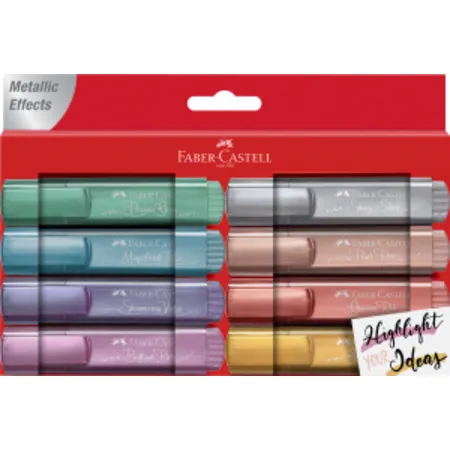 Faber-Castell Textmarker TL 46 Metallic 8er Etui