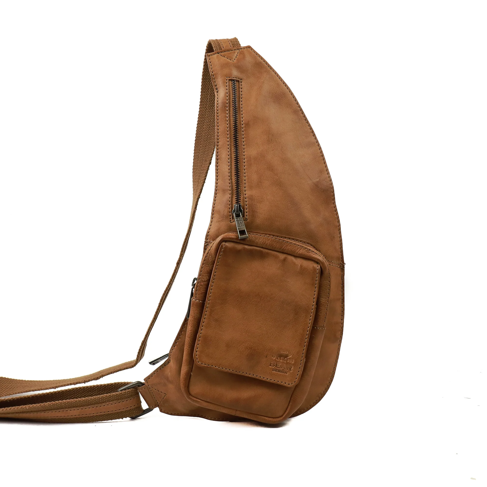 Bear Design Callisto Pelle Crossbody Tas Han Taupe CP1817