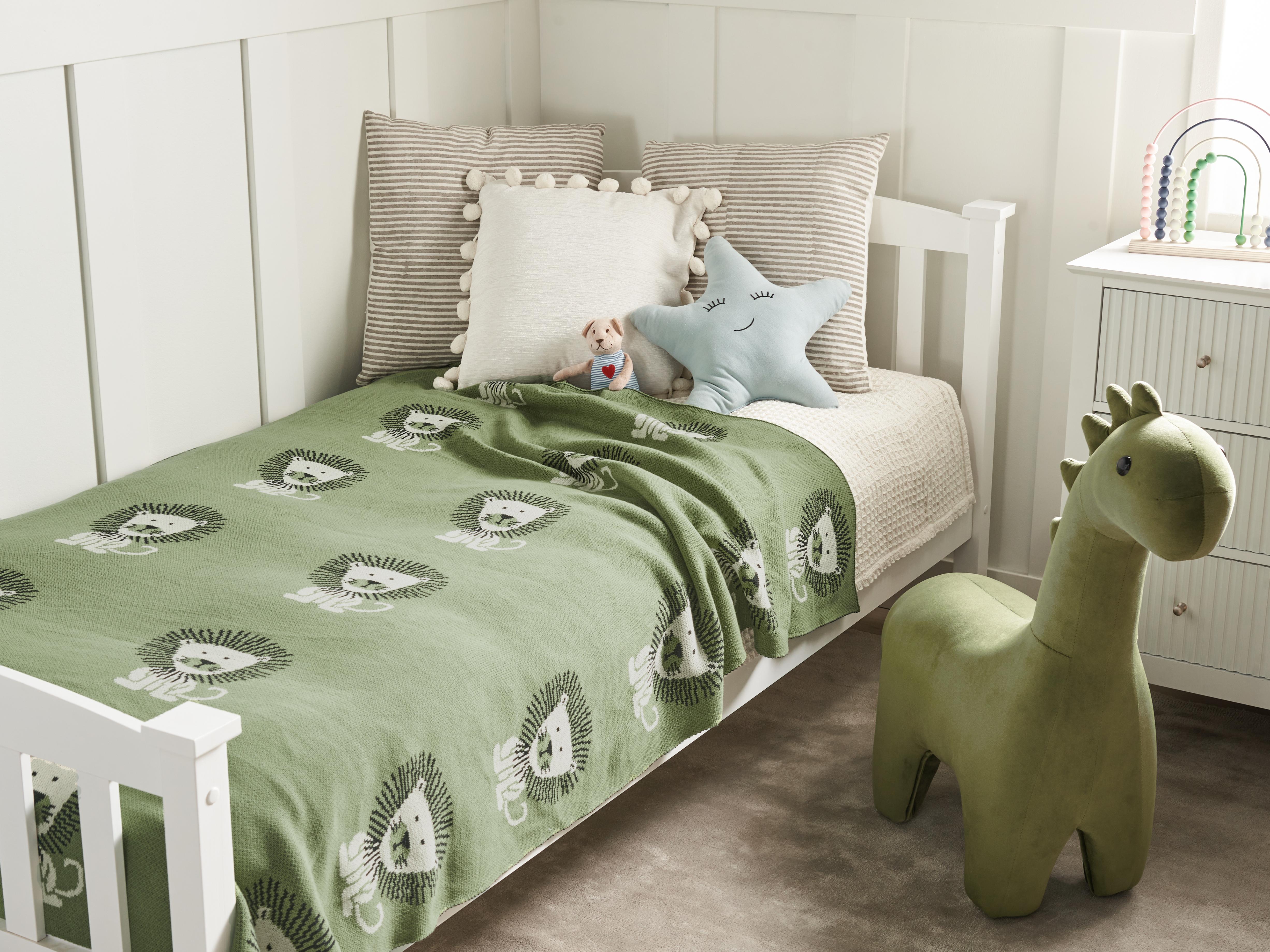 Plaid RUSAMI Katoen 130 x 170 cm Groen