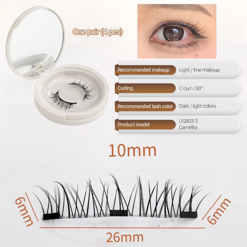 Karnemelk - Volume Crisscross magnetische nepwimpers met applicatorclip