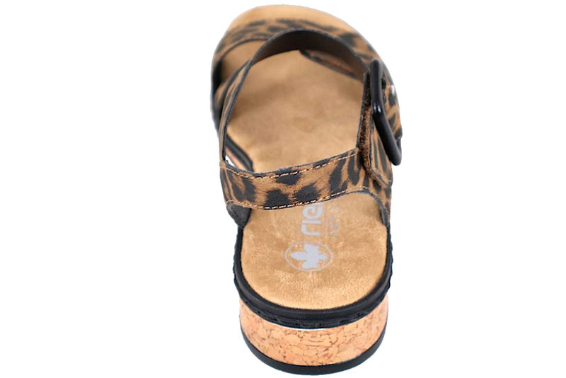 RIEKER SANDAL I LEOPARD PU