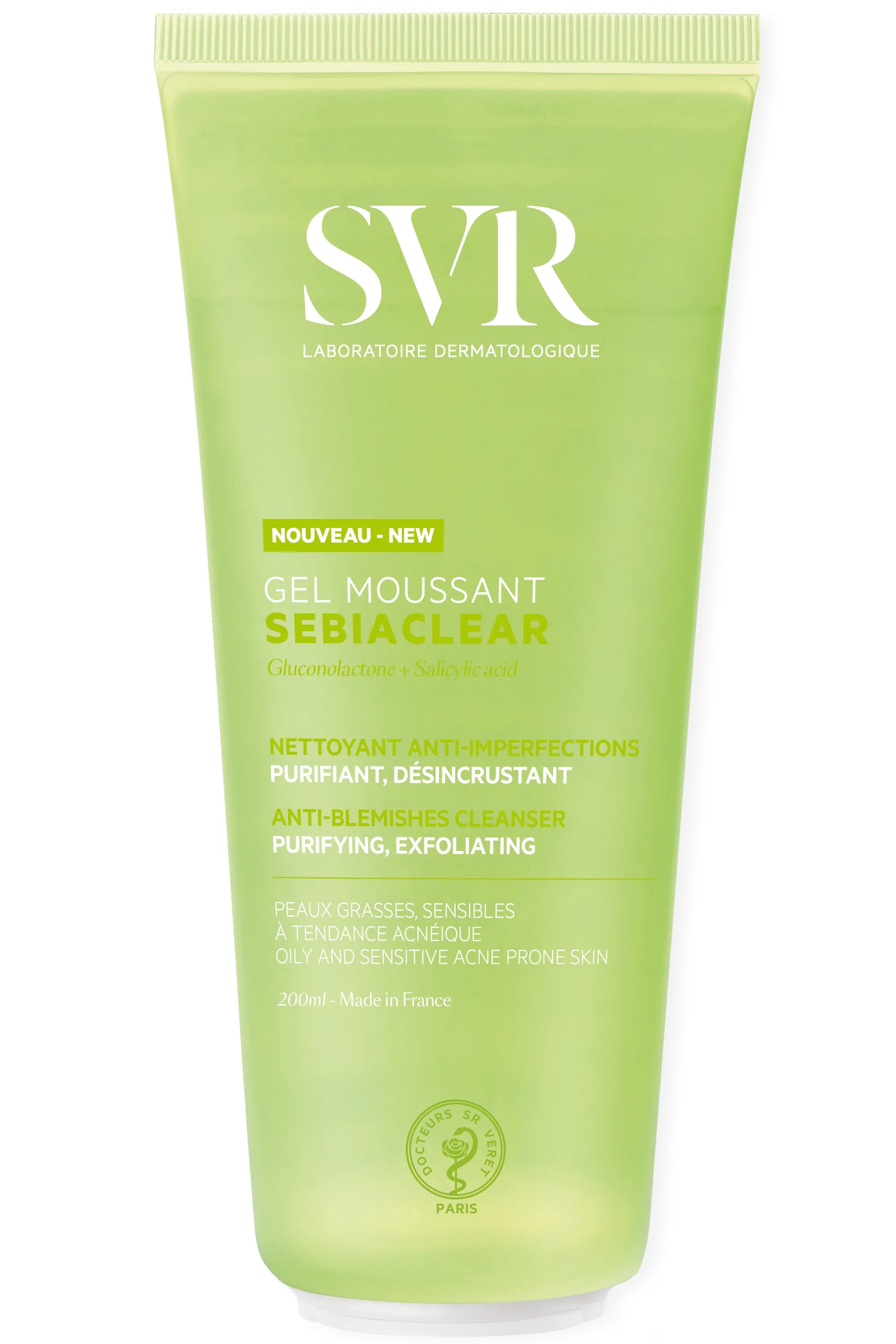 SVR Gel moussant visage Sebiaclear-200 ml