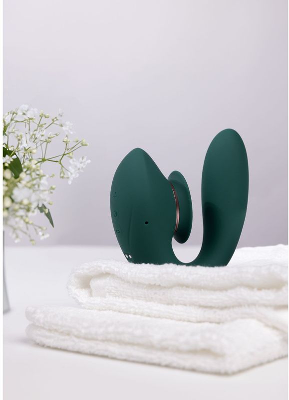 Twitch 3 - Rechargeable Vibrator and Suction - Forest Green
