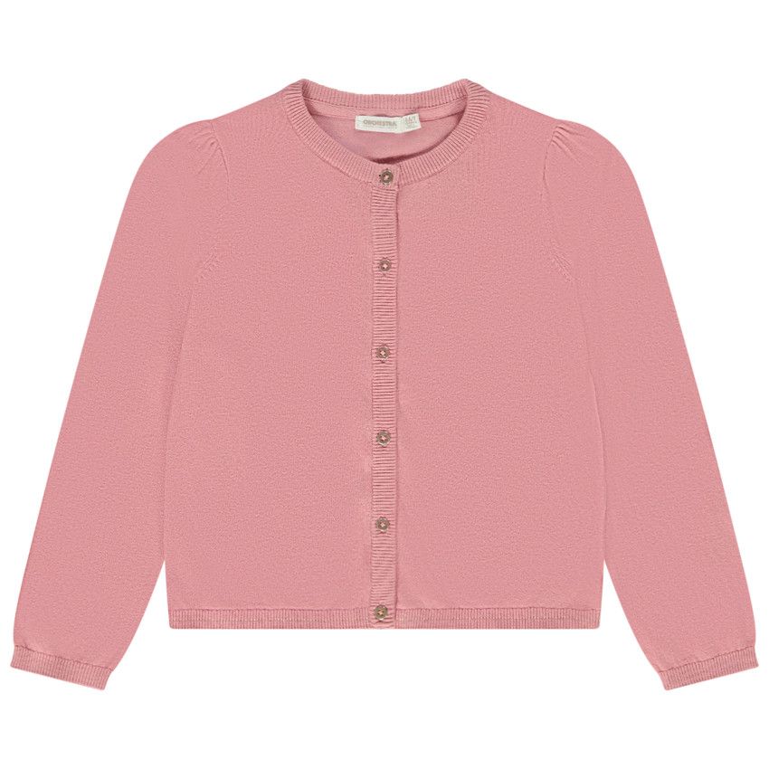 Gilet en tricot uni et lurex pour fille - Multicolore