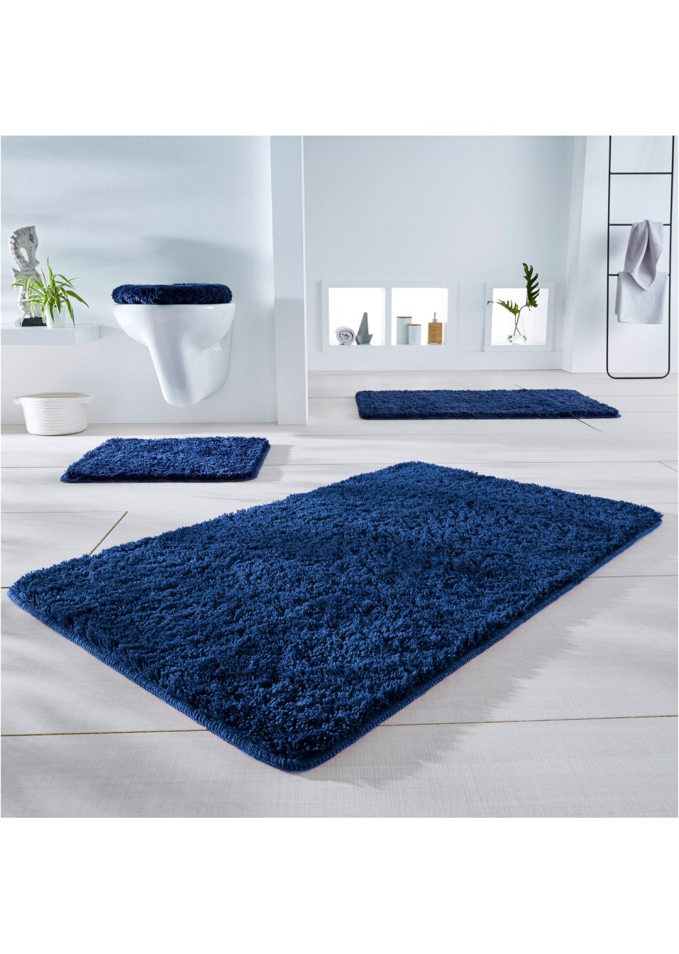 Tapis de salle de bain à longues mèches