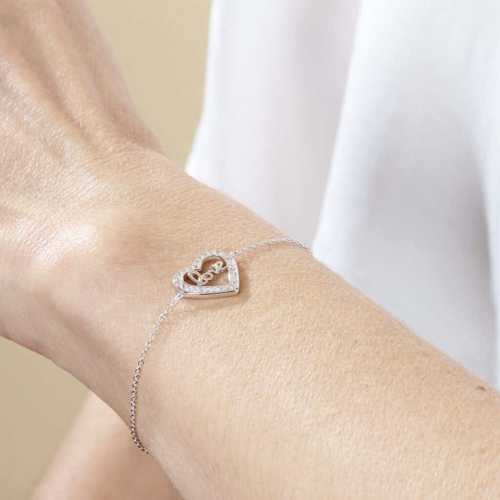 Bracelet Elansa Argent Blanc Oxyde De Zirconium