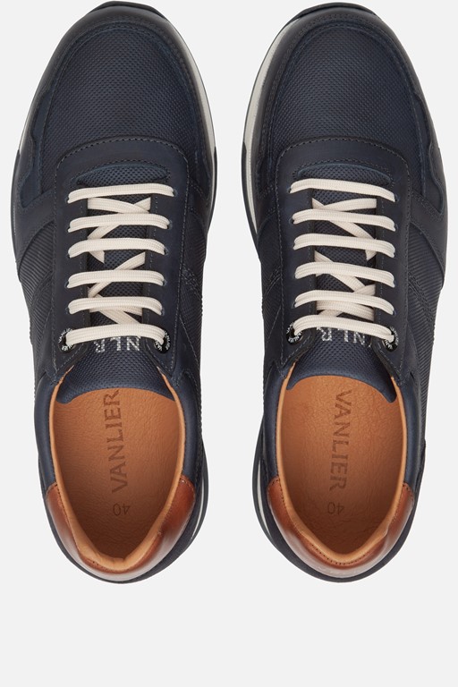 Van Lier Positano Sneakers blauw Nubuck
