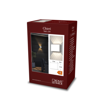 Konstsmide buitenlamp Chieri 8x1w Mat wit