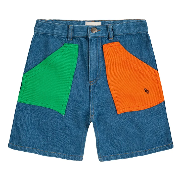 Bobo Choses Bermuda Denim Color Block | Bleu jean