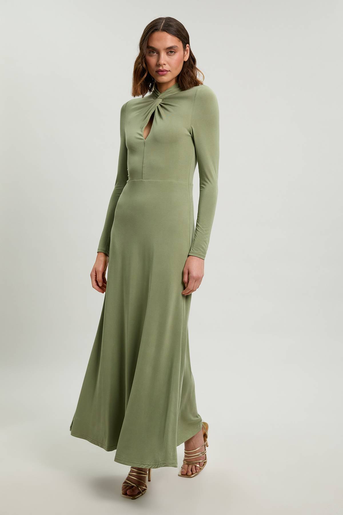 KarenMillen Robe Maxi En Jersey À Manches Longues Petite