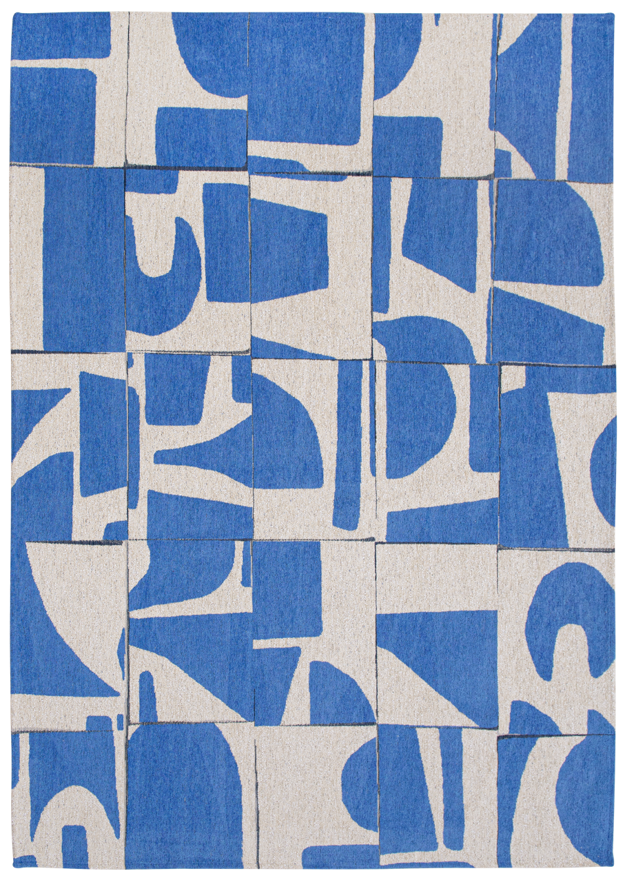 Ecorugs vloerkleed Papercut blauw 80x150 cm