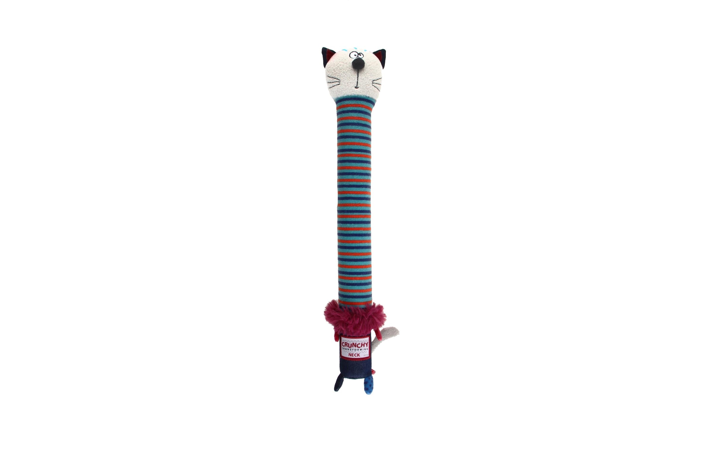 GiGwi Tier-Beschäftigungsspielzeug »Crunchy Neck, Katze M, Blau« Plüsch