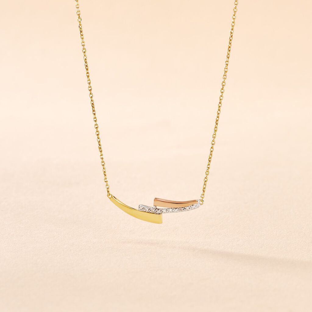 Collier Ainhoa Or Tricolore Diamant