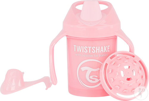 Twistshake Tasse D'Apprentissage Mini Cup 230ml Rose Pastel +4 Mois 1 Pièce