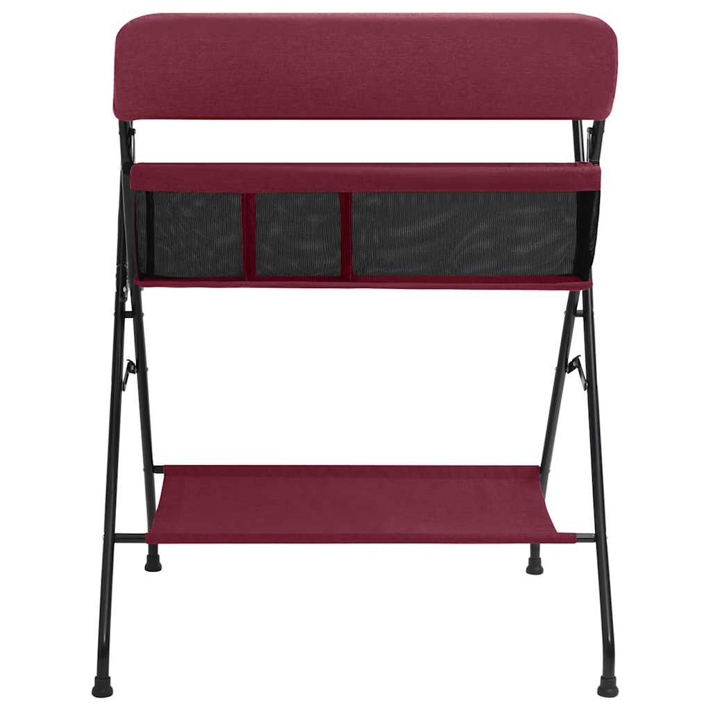 vidaXL Verschoontafel Rood IJzer