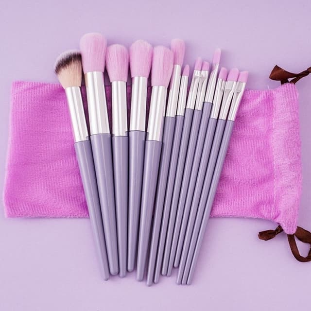 13 stk Makeup Børste Sæt Kosmetiske børster Soft Fiber Foundation Contour