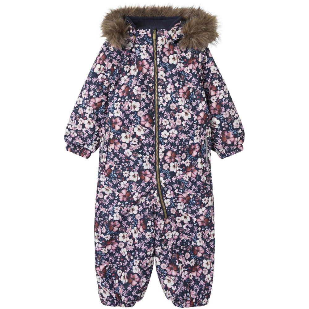 Køb Name It Dark Sapphire Flower Snow10 Flyverdragt AOP Fo Noos