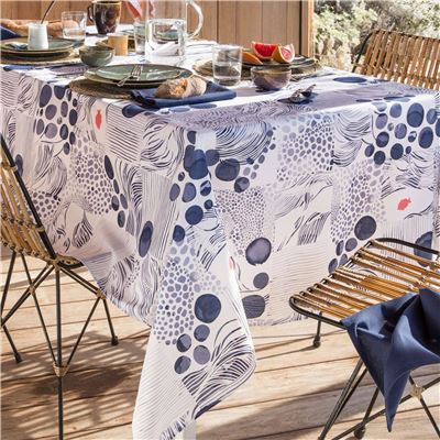 Nappe enduite motifs marins
