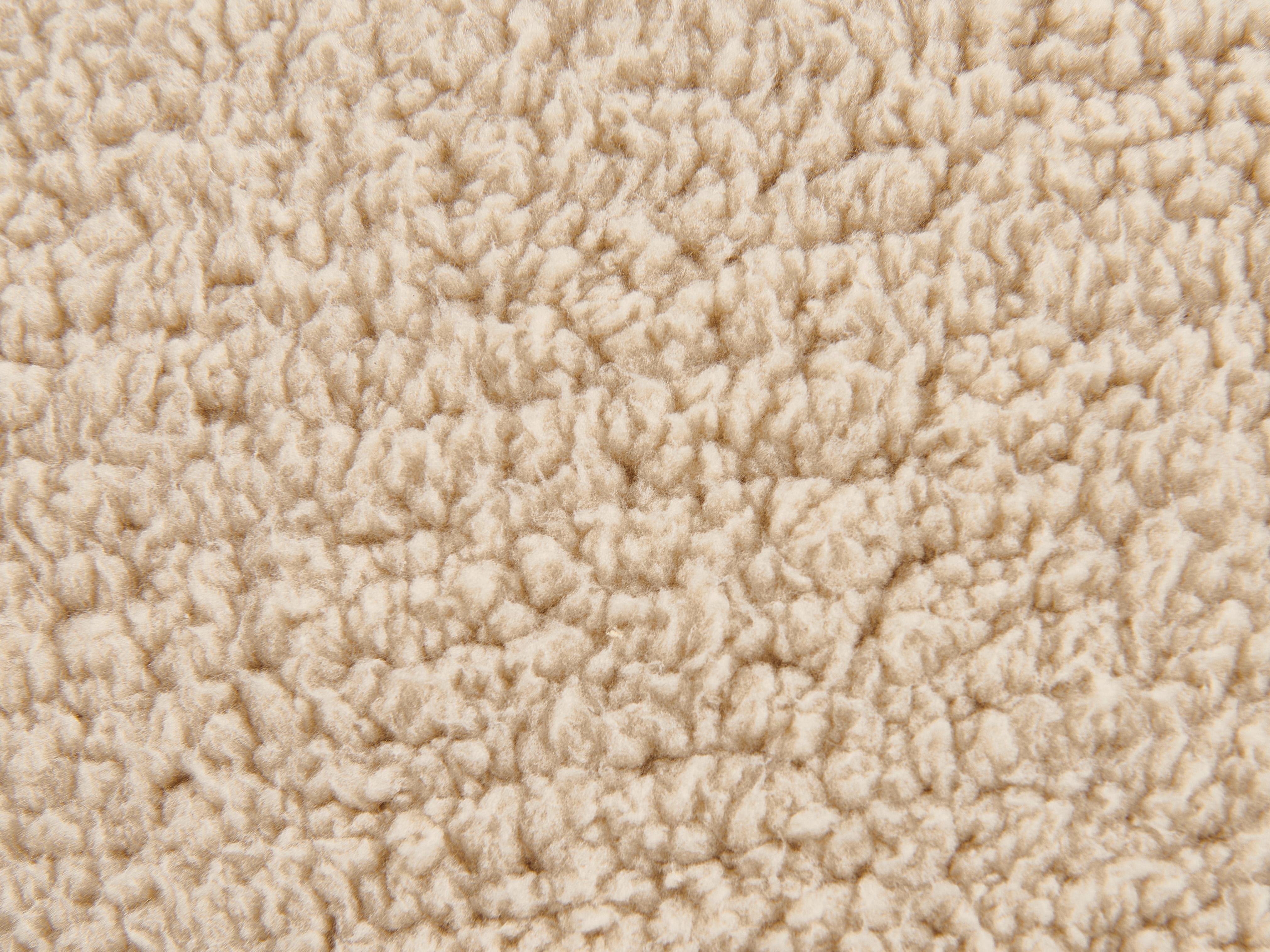 Poef ALIPUR Bouclé Lichtbruin
