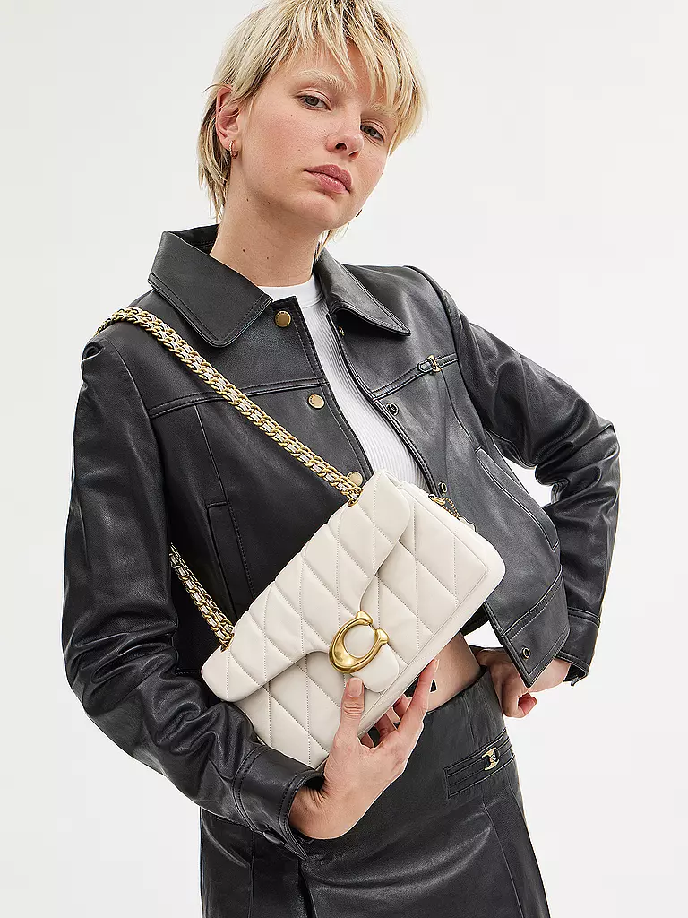 COACH Ledertasche - Umhängetasche TABBY creme