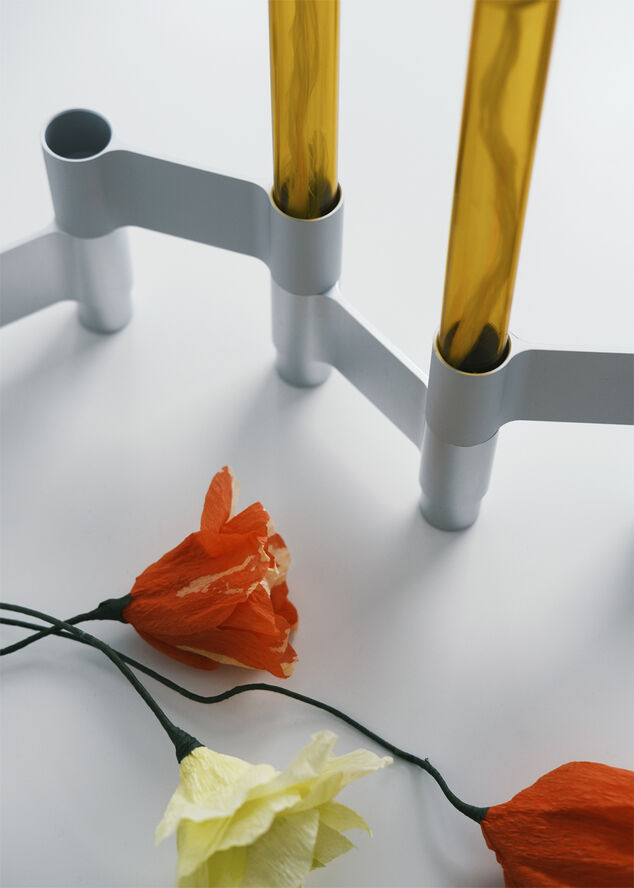 Studio About LINK, CANDLE HOLDER, POLISHED ALUMINIUM, 11060P 223